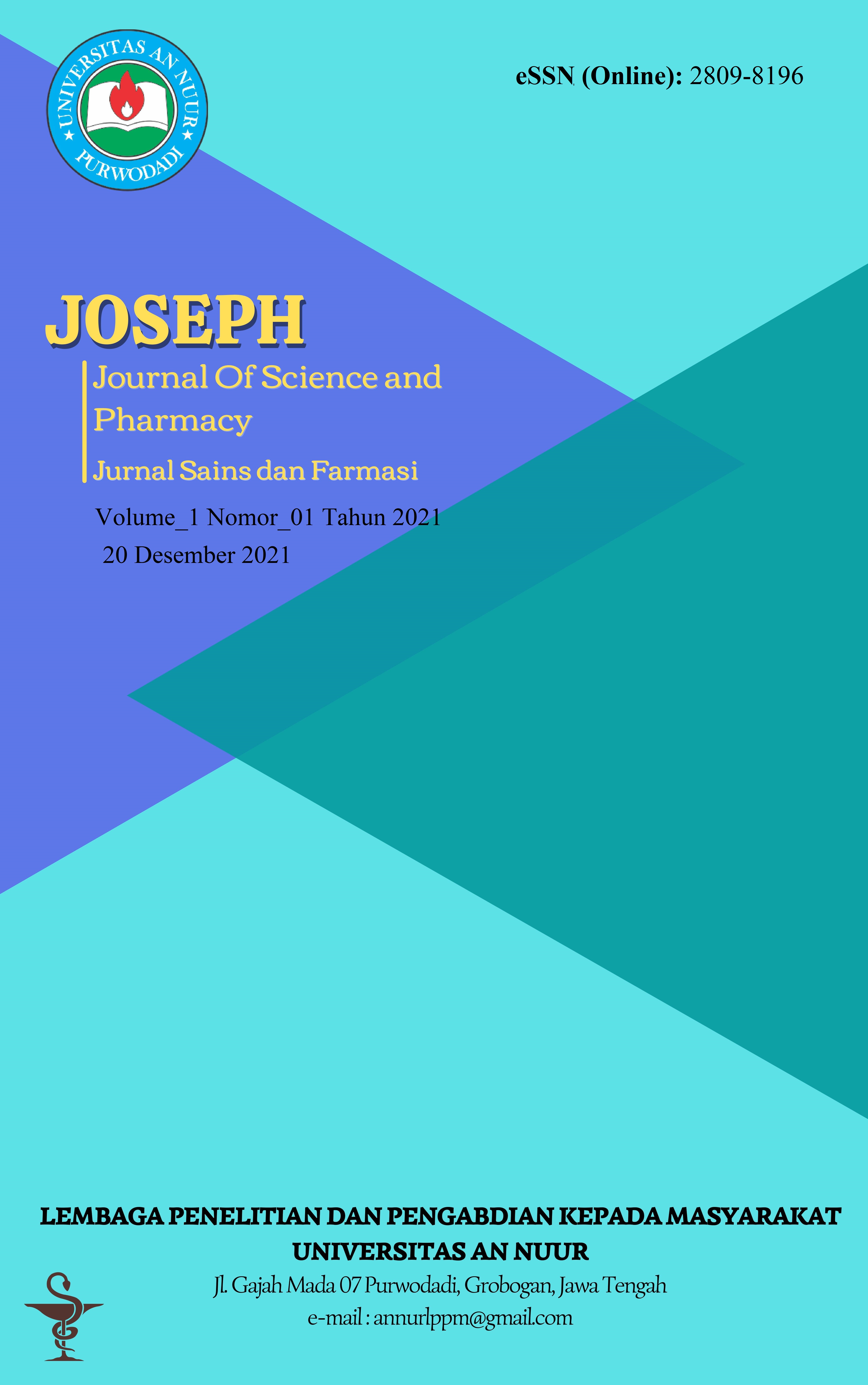					View Vol. 1 No. 01 (2021): Journal of Science and Pharmacy (Joseph)
				