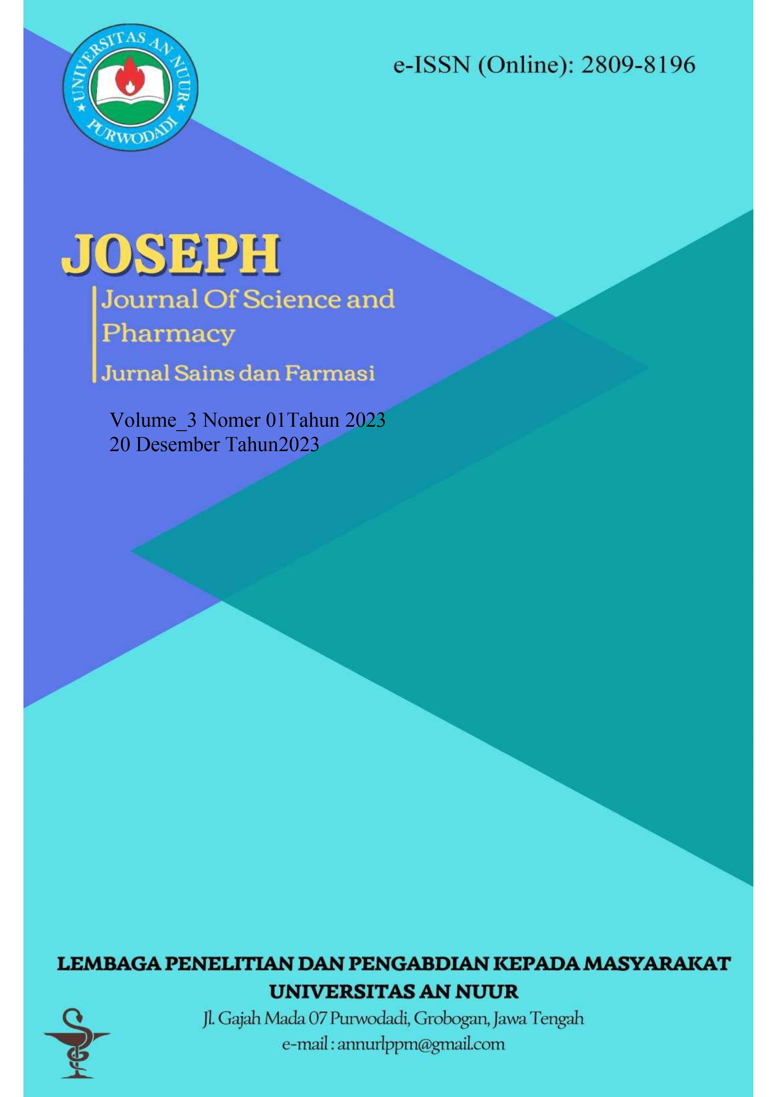 					View Vol. 3 No. 01 (2023): Journal of Science and Pharmacy (Joseph)
				
