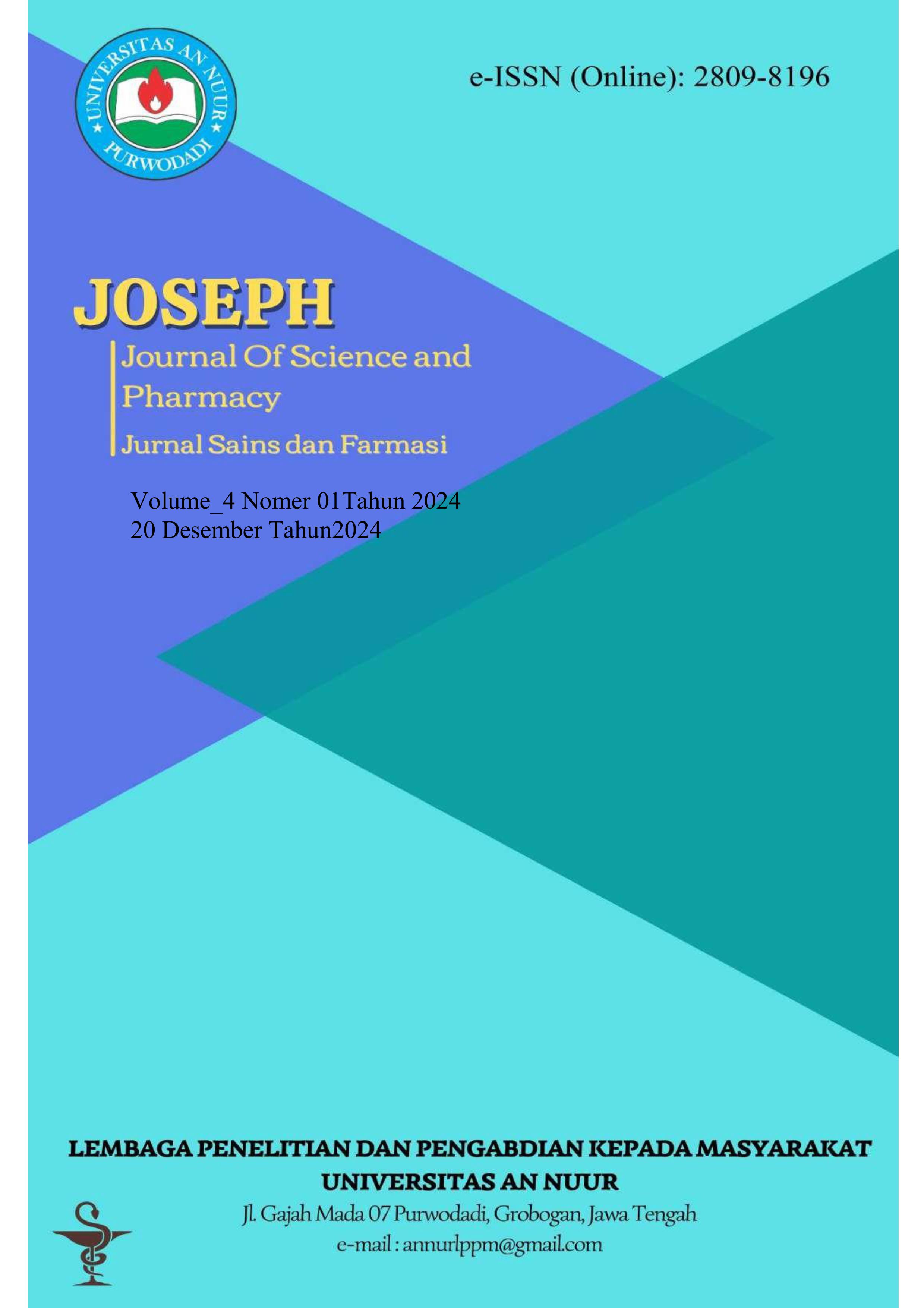 					View Vol. 4 No. 01 (2024): Journal of Science and Pharmacy (Joseph)
				